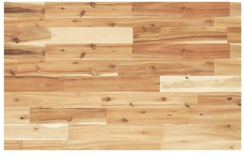 QUAHEAS Piano per lavabo, rivestimento ad olio, 80 x 50 x 4 cm, in legno massello di acacia, rettangolare, robusto per lavabi, piano di lavoro della cucina, banco da lavoro