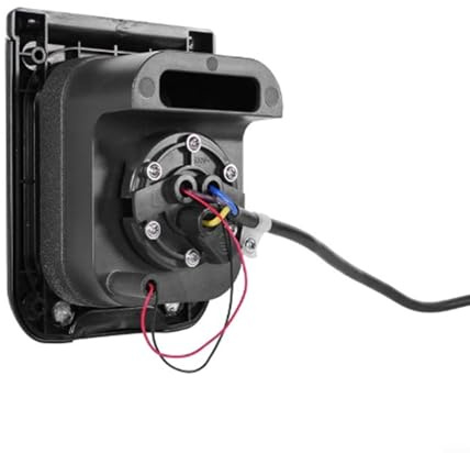 Fauhapyway 16A Waterproof RV Mains Socket Indicator Light Locking Cover High Current External Power Port Electrical Charging Systems(black)