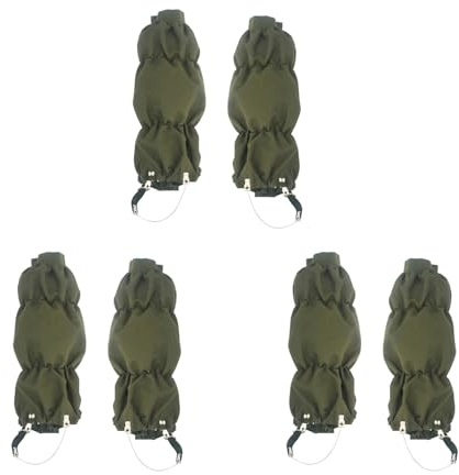 Deechate 6X Polainas para Piernas Al Aire Libre Protección para Piernas Polainas para Botas de Nieve Impermeables una Prueba de Serpientes Cubierta Legging Ajustable, Verde