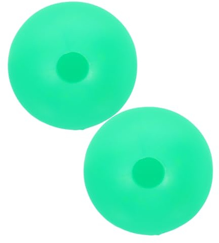 HOMSFOU Supporto Base Tonda Stabile Verde in Silicone 2 Pezzi per Diapason per Meditazione e Guarigione Sonora, Compatibile Musicisti Professionisti