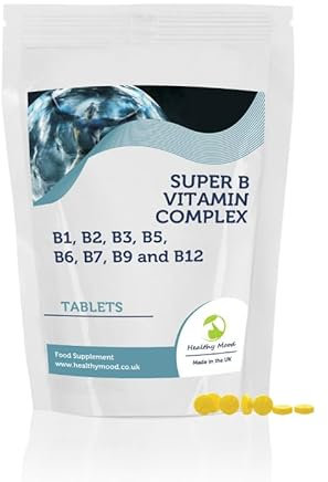 B Vitamins Super Complex 90 Tablets Pills B1 B2 B3 B5 B6 B7 B9 B13 Nutrition Health Food Supplements HEALTHY MOOD UK Quality Nutrients