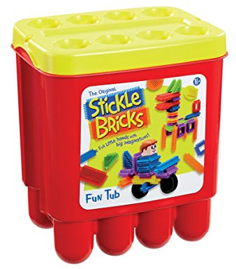 Stickle Bricks Fun Tub - Inspire Creativity and Motor Skills, Safe and Durable Construction Toy, Versatile Play Possibilities, Convenient Storage, Suitable for Ages 18 Months and above