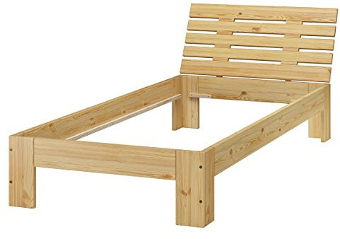 Erst-Holz® Futon, Einzel Bett 90 x 200 cm Kiefer massiv mit Rollrost, mit Matratze 60.67-09-Tina M