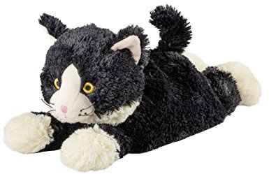 Warmies® Wärmekissen/Stofftier Katze liegend schwarz Hirse Lavendelfüllung 40cm 700g (exklusives Warmies-Design für Greenlife Value)