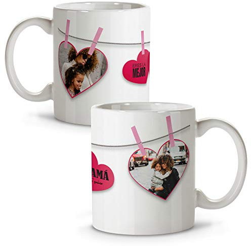 LolaPix Taza Mama Personalizada. Detalles Dia de la Madre. Regalos para Mama Original. Regalo Madre primeriza. Apta para Lavavajillas. Taza Mamá 330ml. Notas para Mamá
