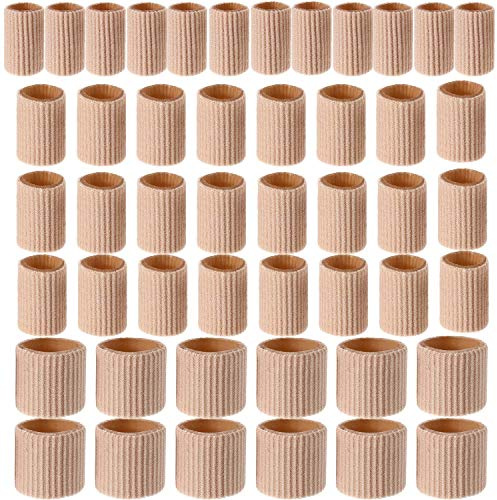 Blulu 48 Pieces Toe Cushion Tube 0.98 Inches Toe Tubes Sleeves Soft Gel Corn Pad Protectors for Cushions Corns, Blisters, Calluses, Toes and Fingers, 3 Size (Mixed Size Toe Cushion, 48 Pieces)