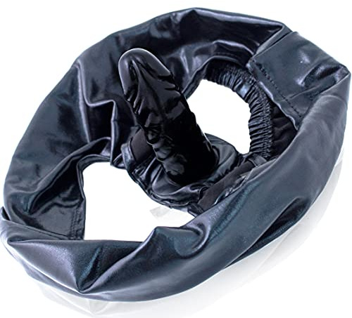 FOPS Gode Ceinture - Culotte S/M en Cuir Artificiel et TPR Gode 11cm ⌀2,6cm Sex Toýs Femme godes ceintures sex toýs homme plug anale extenseur femme Plug Anal Plugs Anals Noire godemichets A45-1