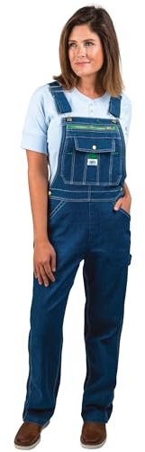 Liberty Womens Washed Denim Bib Overalls, Stonewashed Indigo Blue, 2X-Large