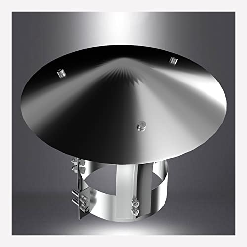 JUCCJUXIN Galvanized Rain Cap,Top Exhaust Cap, Chimney Flue Cone Top Rain Cap Galvanized, Wind Cap, Galvanized Chimney, Rain Shield,Rainproof,All Weather Rain Cap Roof Vent,d30cm/11.81in
