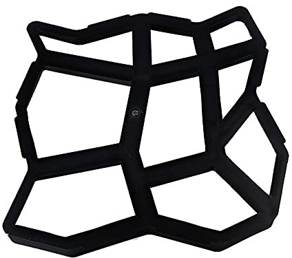 BANGHA Pflasterform,Betonformen Gießform Garten DIY. Pflasterform Home Gartenboden Straße Beton Trittauffahrt Steinpfad Mold Patio Schwarz Kunststoffherstellung