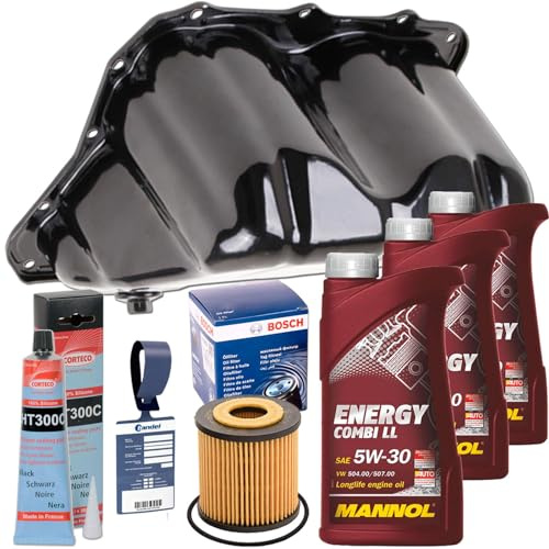 Ölfilter+Ölwanne+Mannol 5W30 Öl | 1457429127+AIC Ölwanne 54191+HT300C+Mn Combi LL passend für 450 451 452 0.6+0.7+0.8