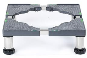 Kühlschrank Verstellbare Waschmaschine Sockel Waschmaschine Untergestell Sockel aus Edelstahl,feuchtigkeitsbeständig höhenverstellbar,Länge/Breite 45 – 70 cm,Verbindungsrahmen (FüßeHöhen 10cm)