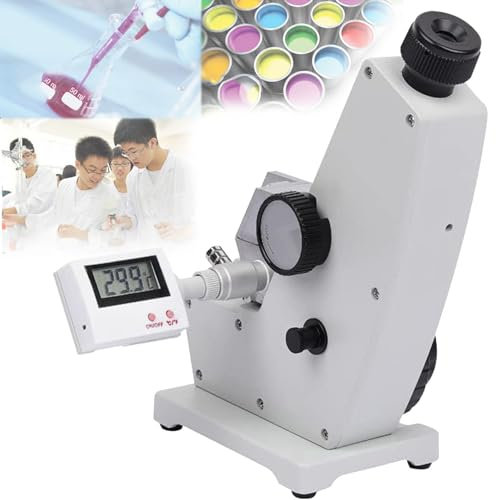 Qiang Digitales Monokulares Abbe-Refraktometer,Automatisches Brix-Refraktometer,Brechungsindex Nd 1,3–1,7, Brix 0–95%,Mit Thermometer,Optische Laborausrüstung