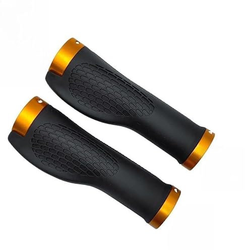 BLacOh Fahrradgriffe Fahrrad Anti-Skid Lenker Griffe Lange/Kurze Hohe Qualität Gummi Lenker Abdeckung MTB Fahrrad Griff Bar Griffe Schutz Radfahren MTB Griffe(Gold 2 Long)