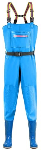 Naturepanda Women's Fishing Waders, PVC Adjustable H-Back Shoulder Straps Waist Belt Waders With Boot, Waterproof Breathable, For Wading, Fly Fishing, Hunting, Muck Work