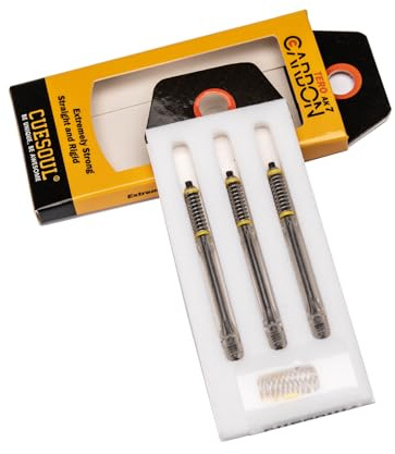 CUESOUL TERO AK7 Carbon-Dartschäfte/Schaft, schlank, integrierte Teleskopfeder, 3er-Set