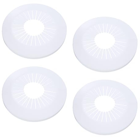 PATIKIL Rohrabdeckung Rohrmanschette Dekoration für 1,97-3,07 (50-78mm), 4 Stück Flansch Wasserrohr PP Kunststoff Armaturen-Abdeckung Rosetten für Heizkörperrohre Wandrohrrohr, Weiß