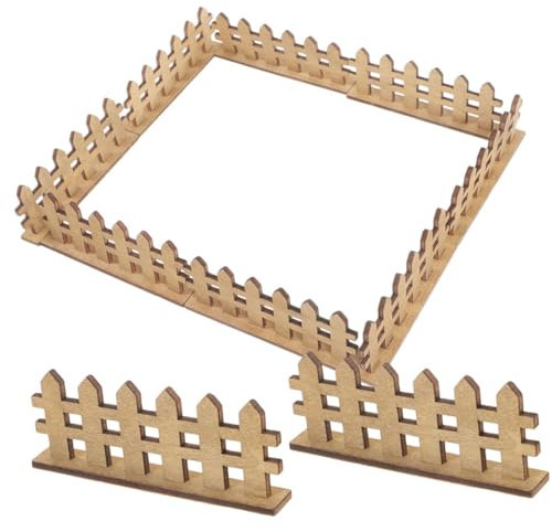 BESPORTBLE 12stücke Zaun Miniatur Aus Holz Lattenzäune Für Miniatur-Garten Puppenhaus-deko Spielzeugzaun Mikro-landschaftsaccessoires Einfach Zu Montieren Und Vielseitig Einsetzbar