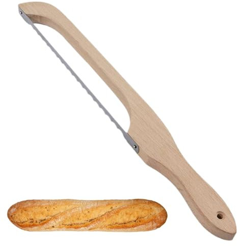 Cutter di pane in legno, taglierina per prua - Slicer di per pane seghettata | Strumento di taglio a fiume in acciaio inossidabile, strumenti da forno per taglio uniforme e forniture da forno