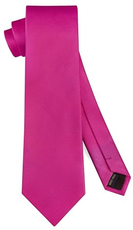 HISDERN Ties for Men Solid Color Necktie 8.5cm Formal Classic Tie Business Wedding