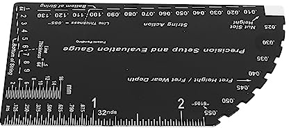 Guitar String Action -Anzeige und Bund, Edelstahl -Setup -Werkzeug für Elektrische und Akustische Gitarren, Bass, Mandoline und Banjo
