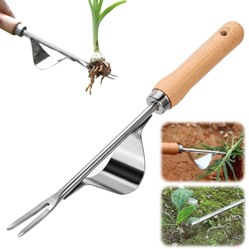 Weed Puller, 2025 New Weeding Tools for Garden, Weed Remover Tool with Stainless Steel, Garden Tools for Gardening Moss and Weed (1)