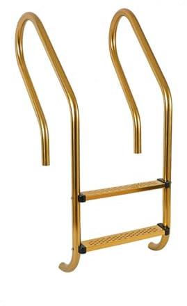 IYUESQ Swimming Pool Ladder with Non-Slip Pedals, Stainless Steel Steps Ladder, In-Ground Water Swimming Pools Ladder, for Indoor/Outdoor Pools,2 steps