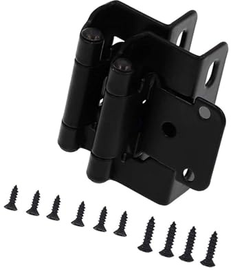Zenlir 2 cerniere in acciaio antico per porte da cucina, chiusura parziale, sovrapposizioni da 1/2, design semi-nascosto