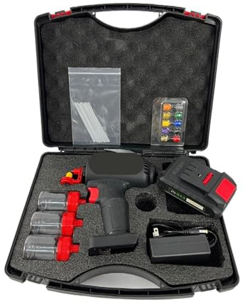 Pistola per verniciatura, Pistola a spruzzo elettrica regolabile, strumento di riparazione della vernice alimentato a batteria al litio wireless, di piccole dimensioni, Verniciatura liscia