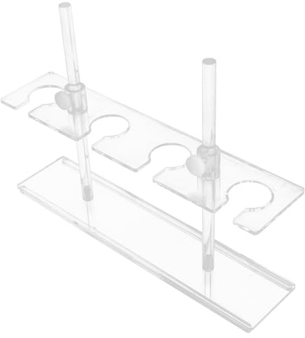 Gogogmee Separatore Ordinato Fori Supporto Imbuto Capacità 4 Acrilico e per 250ml Design Ergonomico Stabile Laboratorio Clinica