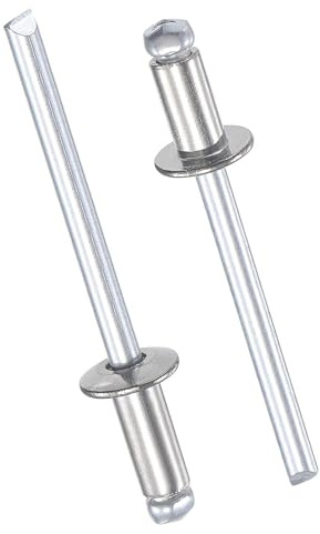 TOP-VIGOR 304 Stainless Steel Blind Rivets 4mm x 8mm, Pop Rivets for Metal, Steel Rivets with Pull Mandrel, Blind Rivets Set for Use with Rivet Gun, 50 Pack