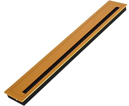 Desk Cable Hole Cover with Brush Insert Metal Rectangle Grommet Thickening Hole Cover for Management Furniture Wire Management