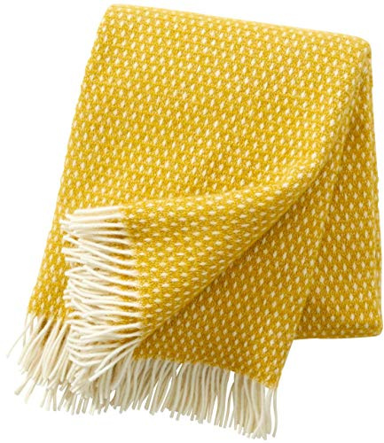KLIPPAN: Creme-gelbe Wolldecke