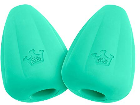 Chew King AnCoSoo - 3 Bolas para Perros, Bolas de Juguete duraderas y chirriantes para Perros de Raza, Cuidado Dental y Entrenamiento de búsqueda, Pelota interactiva de Goma (Verde)