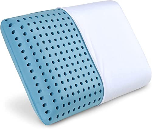 PharMeDoc Nackenstützkissen mit Memory Foam Kühlgel infundiert - Orthopädisches Kissen mit abnehmbarem Kissenbezug - Memory Foam Pillow Infused with Cooling Gel - Orthopaedic Bed Pillow