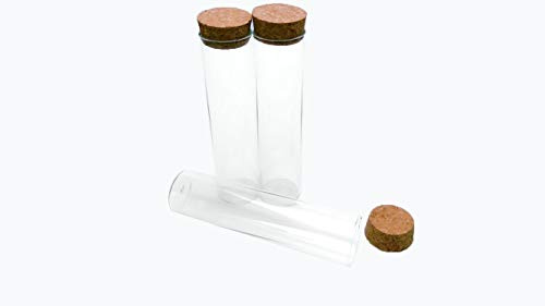 Jarvials 60ml transparente reagenzglas glasflasche mit korken stopfen，geeignet für die lagerung von flüssigkeiten, lakritz, sand, pulver (12, 60ml)