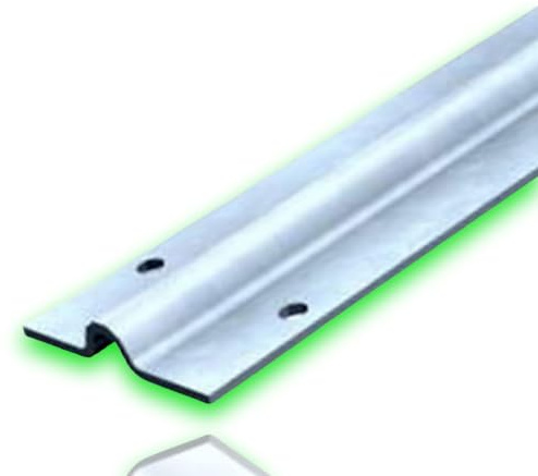 Déco Fer Forge -Rail De Portail Coulissant 2 M Gorge Ronde En U À Visser - Epaisseur 3mm- Acier Zingué- Roue Galet Gorge en U- Portails extérieur Fer Alu Pvc -Portes coulissantes - Produit de qualité