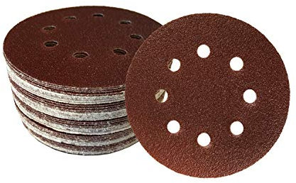 Goodway 60 Blatt Klett/Haft Schleifscheiben für Exzenterschleifer | Ø 115 mm | 8 Loch | Körnung 10 x 40/60/80/120/180/240 | Schleifscheiben | Exzenterschleifpapier | Exzenter