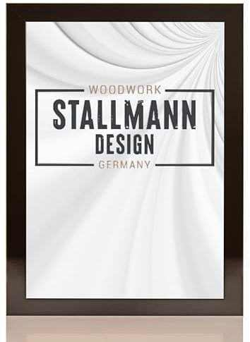 Stallmann Design 'New Modern' Bilderrahmen 50 x 100 cm | Farbe: Schwarz Glanz | eleganter Frame für Ihre Fotos und Motive