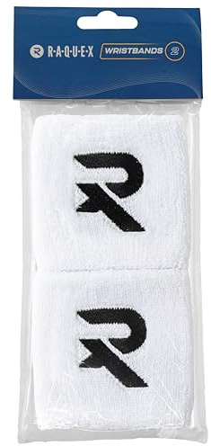 Raquex Baumwoll Armbänder - Weiches, dehnbares Baumwollmaterial. 8 cm oder 13 cm breit. Sport-Schweißbänder für Männer und Frauen 7 Farben zur Auswahl