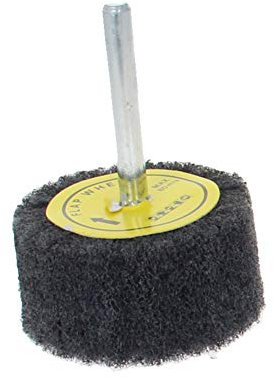 Utoolmart 6mm Shank 2 inch Dia 800 Grit Cylindrical Head Nylon Fibre Abrasive Flap Wheel Gray 4pcs