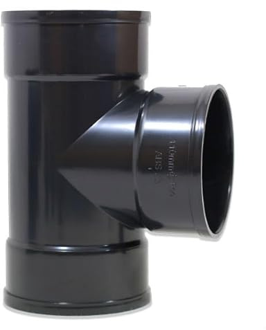eco-filtration 110mm/4” Solvent Weld Tee Joiner – Durable PVC Pipe Fitting for 110mm Solvent Weld Pipe – Leak-Proof 3-Port Connector for Secure, Rigid Connections