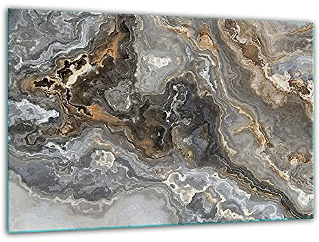 TMK ArtDeko – Schneidebrett Glas – Glasschneidebrett für die Küche 30x22 cm – Robust, Hygienisch & Rutschfest – Glas Schneidebrett – Zusätzliche Arbeitsfläche – Vielseitige Nutzung