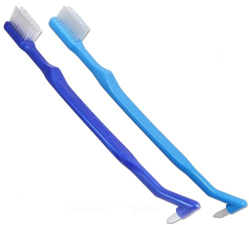 Spazzolino a V di precisione ~ Spazzolino ortodontico (conf. da 2) ~ con estremità sottile monociuffo per gli interspazi negli apparecchi ortodontici