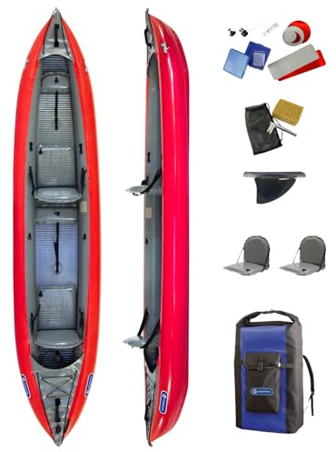 Gumotex Thaya 2 Personen Kajak Drop Stitch Luftboot rot + Pumpe + PADDEL- B2B Grosshandel Hollly Produkte STABIELO - AUS Produktion 2022 -