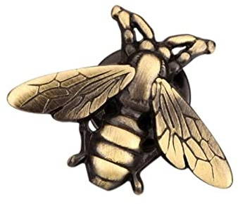 KhuWan Nouveauté Bronze Abeille Broche Broche pour Hommes Costume Manteau Badge épingles Bijoux épinglette Cadeau drôle Animal Chemise Accessoires
