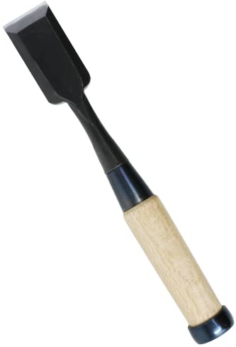 KAKURI Japanischer Holzmeißel für Holzbearbeitung, 30 mm, Oire Nomi Mit Rasiermesserscharfer Hartstahlklinge und Weißem Eichenholzgriff