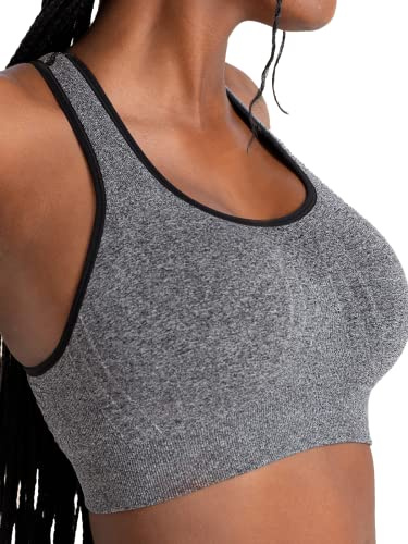 SHAPERMINT Sports Bras for Women, Racerback Workout Bra, Medium Support