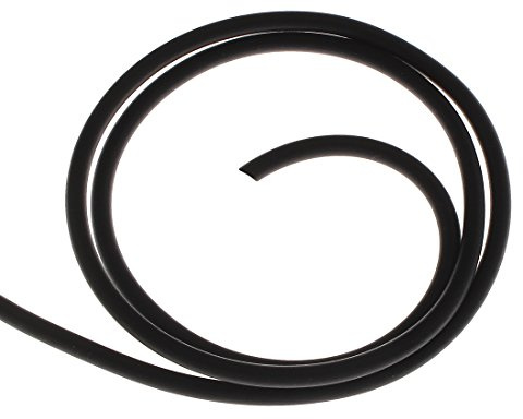 Perlin Cinta de caucho de 5 mm y 10 m, color negro, redonda, extrafuerte, para joyas, cuerda de caucho, para manualidades, collar, pulsera, venta por metro