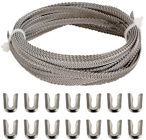 GORGECRAFT 5 Yard Disossamento di Metallo A Spirale Disossamento di Corsetto in Acciaio Piatto Pretagliato con 14 Punte di Osso A Spirale in Acciaio Inossidabile per Corsetto da Cucire